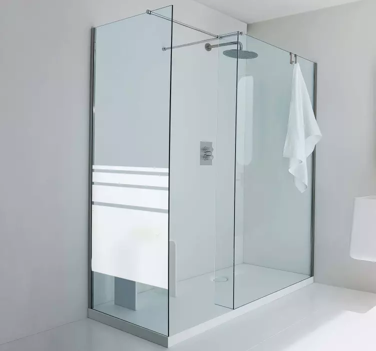 Solide uregelmæssige striber brusebadskærm - TenStickers