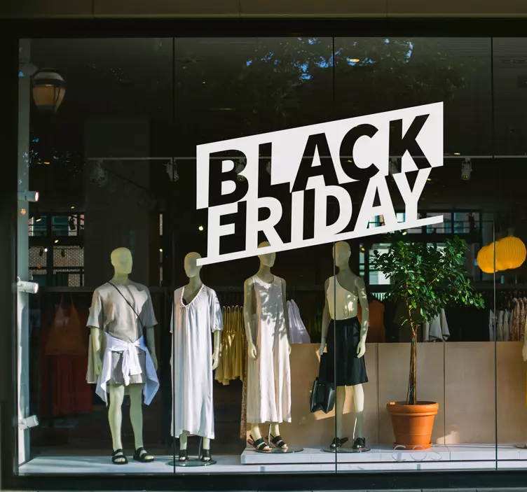 Ensfarvet Black Friday sticker - TenStickers