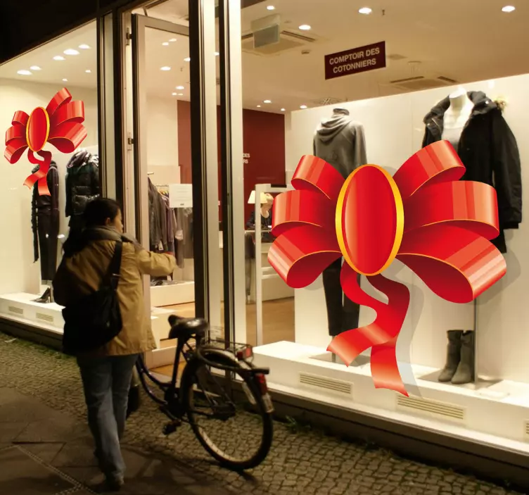 Et julebue vindues klistermærke - TenStickers