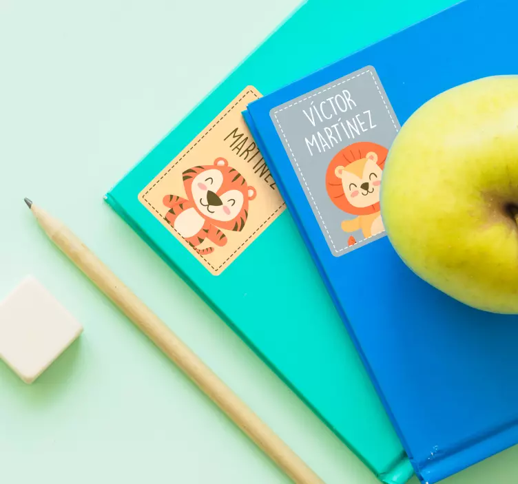 Etiketter til skolebogbøger undervisningsmærkat - TenStickers