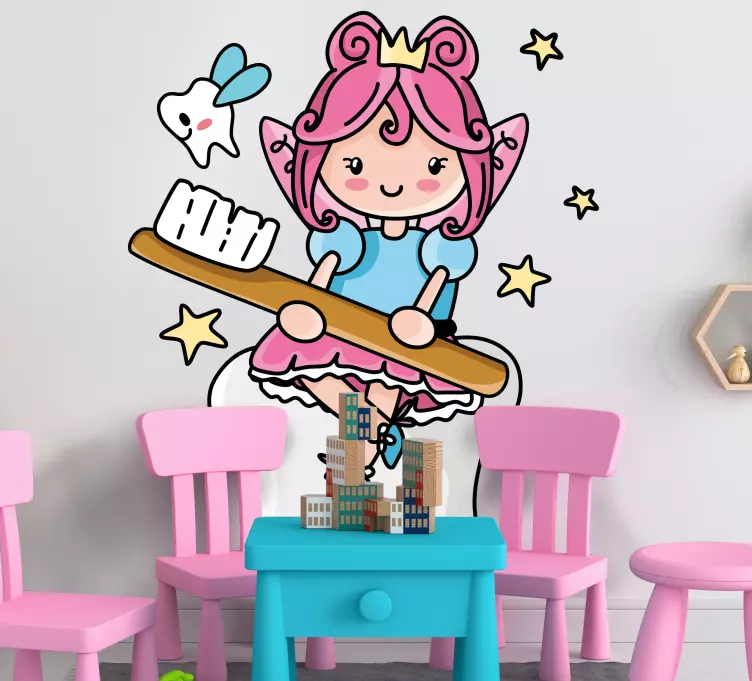 Tand fe og magiske tænder klistermærke - TenStickers