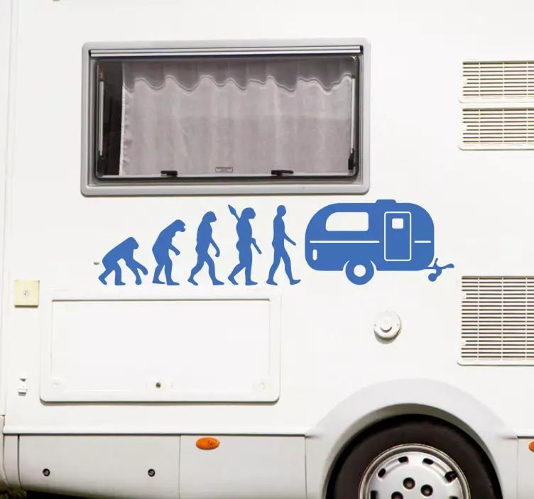 Evolution blå klistermærke til campingvogn - TenStickers