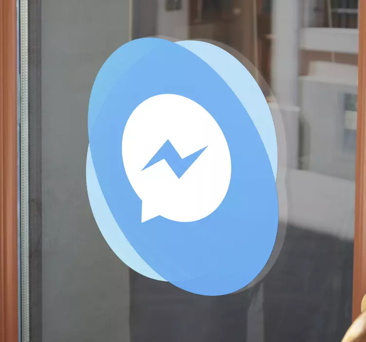 Facebook messenger logo vindue klistermærke - TenStickers