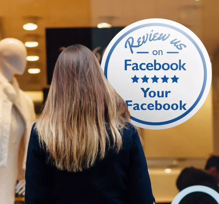 Facebook vinduet klistermærke - TenStickers