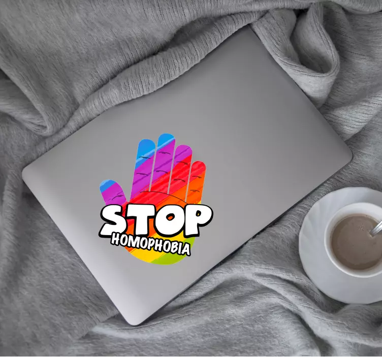Stop homofobi Laptop klistermærke - TenStickers