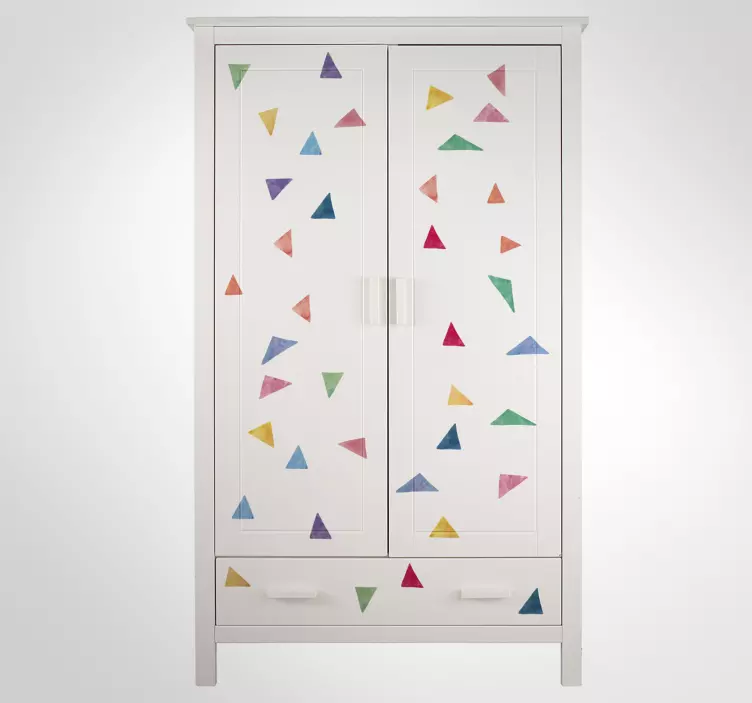 Farverige geometriske væg klistermærke - TenStickers