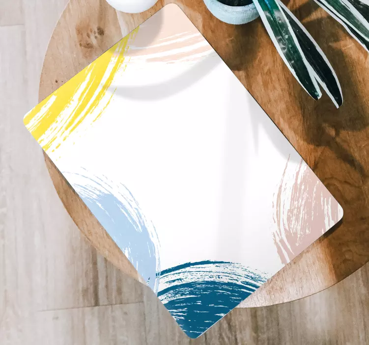 Farverige penselstrøg klistermærke til bærbar - TenStickers