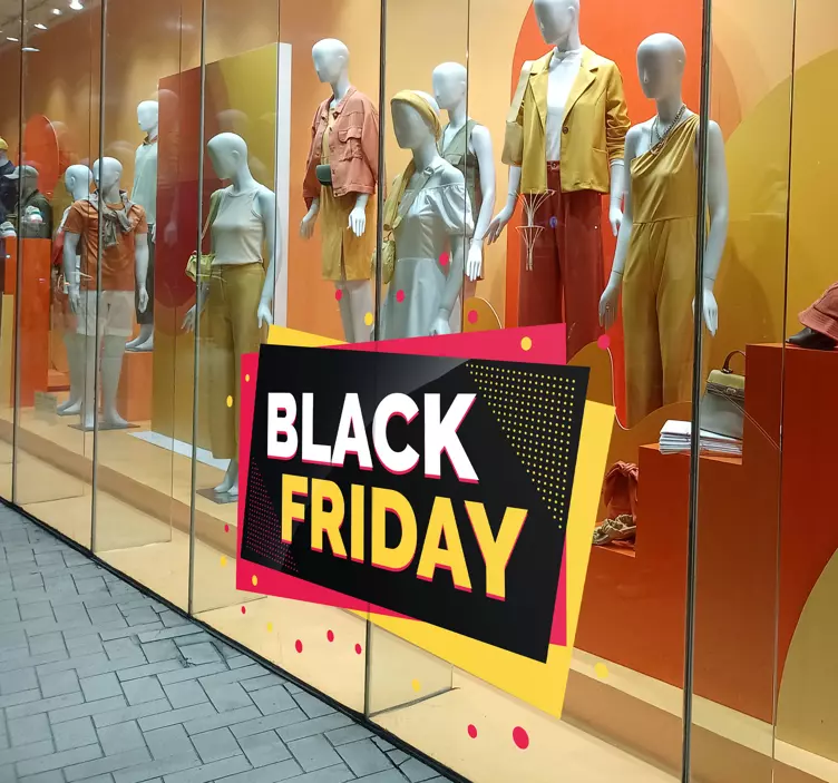 Farvestrålende Black Friday sticker - TenStickers