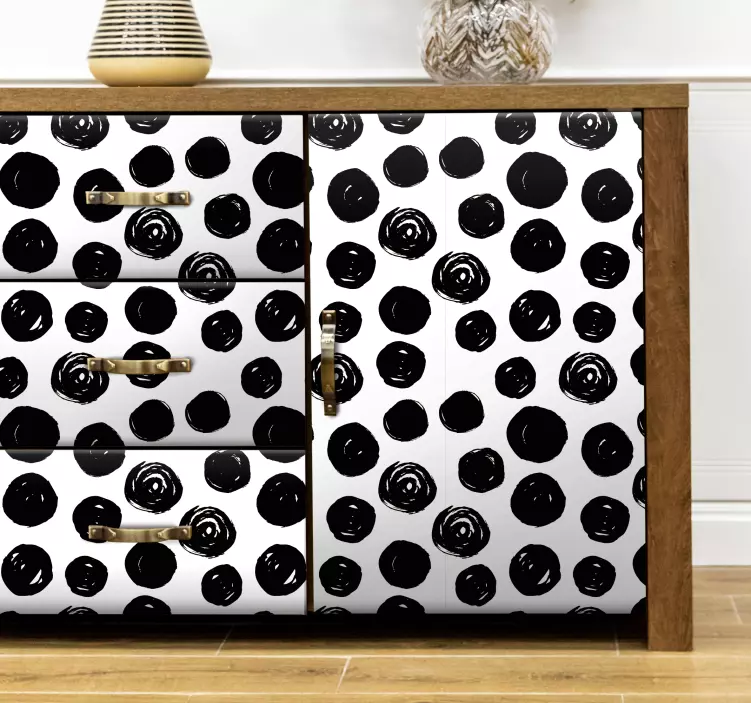 Folie til møbler med store prikker - TenStickers