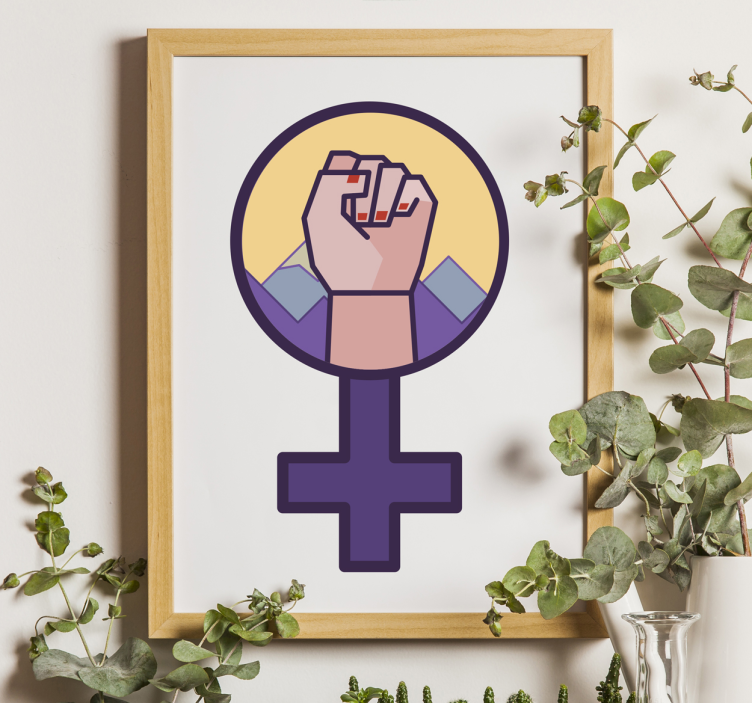 Feminisme ikon vægklistermærke - TenStickers