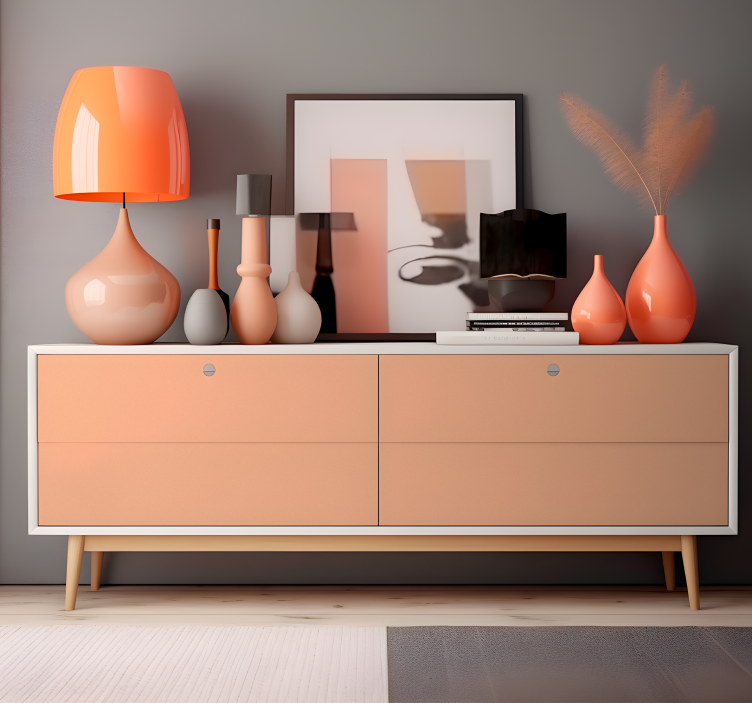 Peach fuzz selvklæbende folie hvid - TenStickers