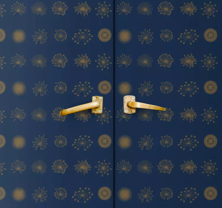 Festlige geometriske mønstre klistermærke til dør - TenStickers