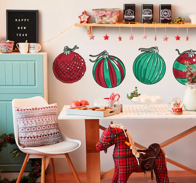 Festlige ornamentdesigns event klistermærke - TenStickers