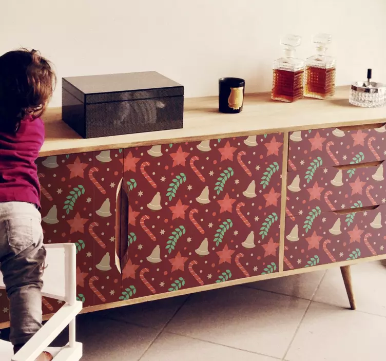 Festligt feriemønster event klistermærke - TenStickers