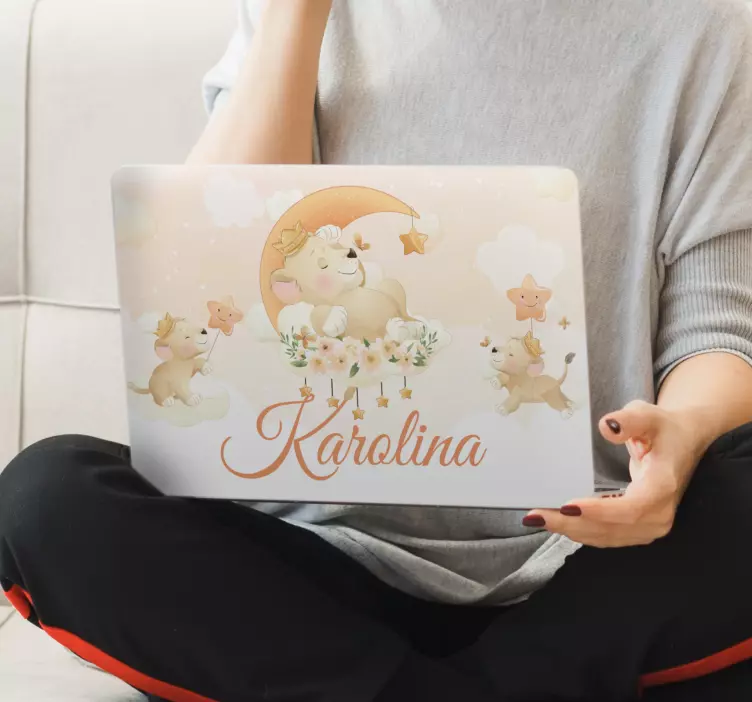 Finurlig dyrescene klistermærke til bærbar - TenStickers