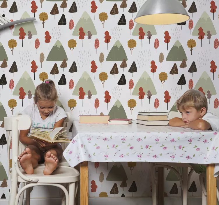 Finurlige træmønstre natur klistermærke - TenStickers