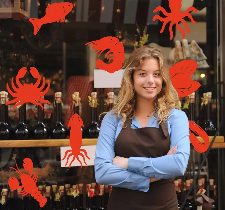 Fisk butik fisk væg klistermærke - TenStickers