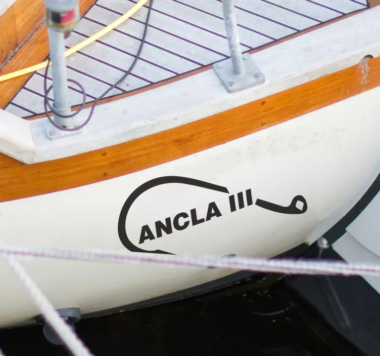 Fiskernes krog klistermærker med navn - TenStickers