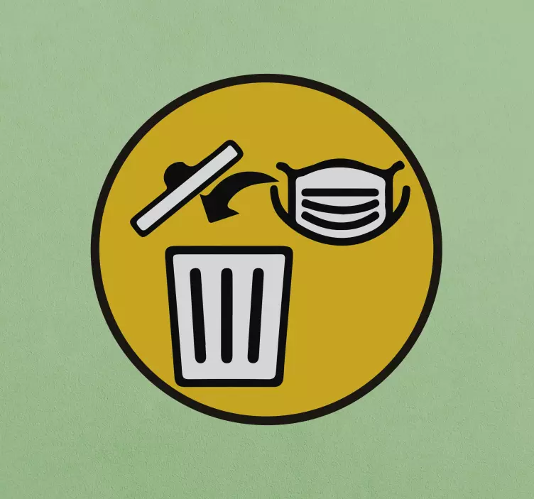 Fjern ansigtsmaske vinylskiltmærkater - TenStickers