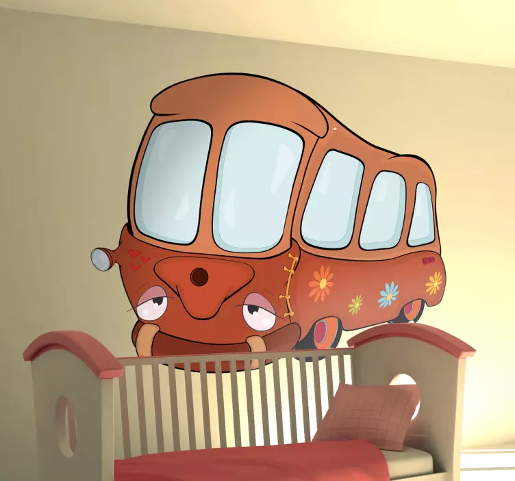 Fjollet bus sticker - TenStickers