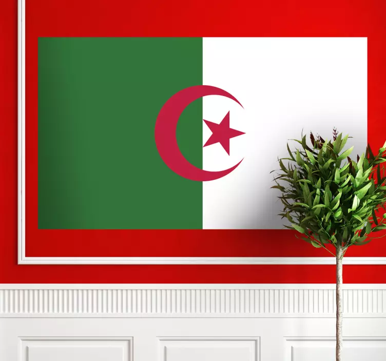 Flag fra algeria-klistermærke - TenStickers