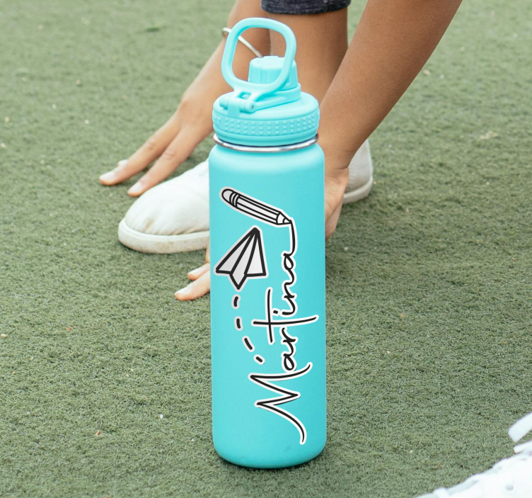 Flaskenavn klistermærker med navn - TenStickers