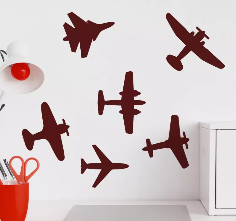 Flere fly, der flyver i himlen klistermærke - TenStickers