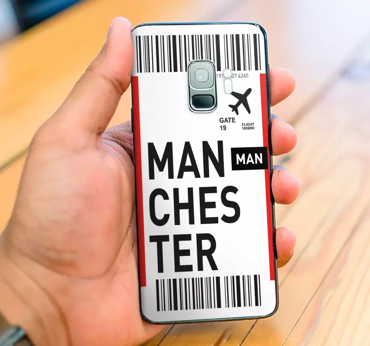 Flybillet til manchester samsung klistermærke - TenStickers