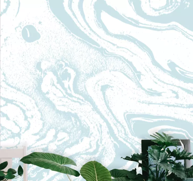 Flydende bølgemønster stue wallsticker - TenStickers