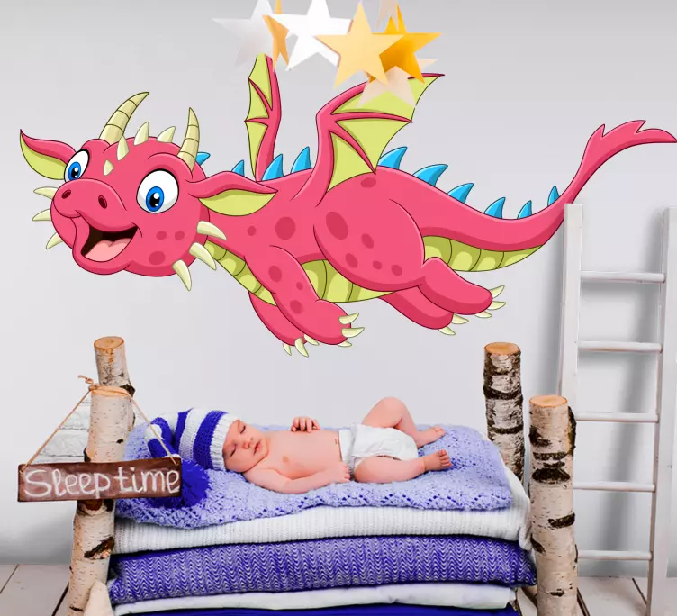 Flyvende dinosaur med vinger soveværelse klistermærker - TenStickers