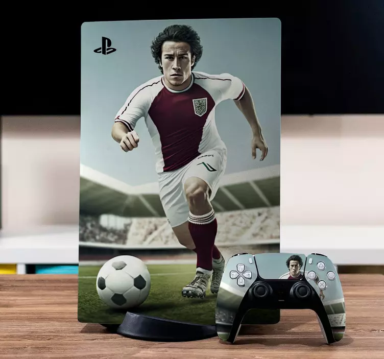 Fodboldspiller playstation ps5 cover - TenStickers