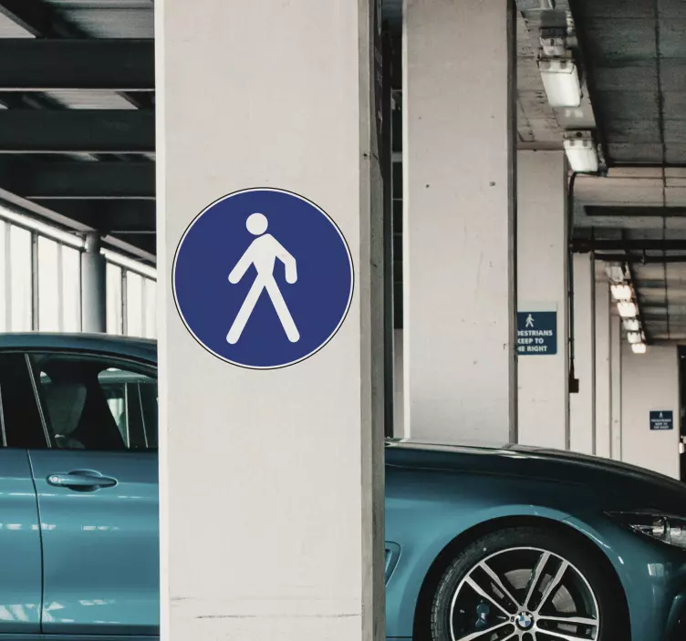 Fodgængerskilt wallsticker - TenStickers