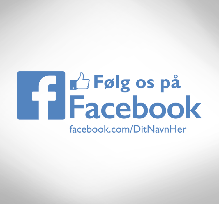 Følg os på facebook-vindues navn klistermærke - TenStickers