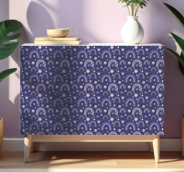 Folie til møbler lilla regnbuer - TenStickers