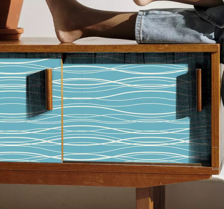 Folie til møbler med bølgemønster overflade - TenStickers