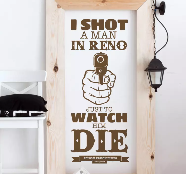 Folsom prison tekster klistermærke - TenStickers