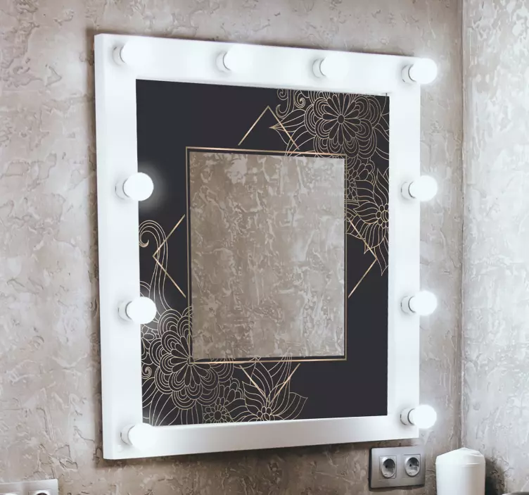 Forår blomster spejl klistermærke - TenStickers