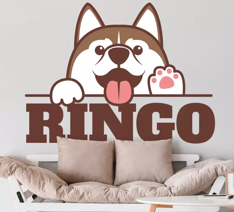 Fantastisk hund kigger på klistermærker - TenStickers