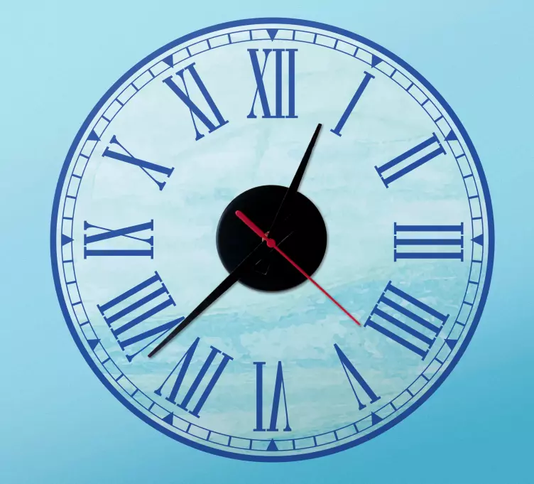 Forbløffende med klistermærke med blå romertal - TenStickers