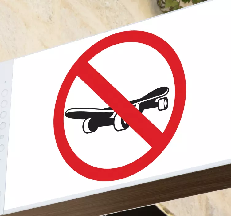 Forbudt at skate vinylskilt - TenStickers