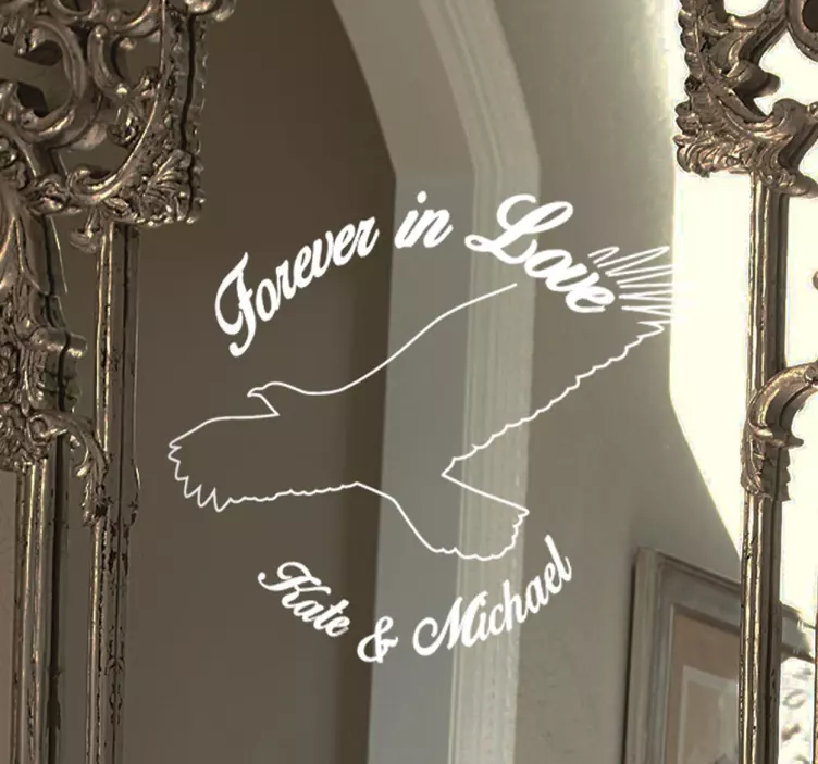 Forever in love bryllup sticker - TenStickers