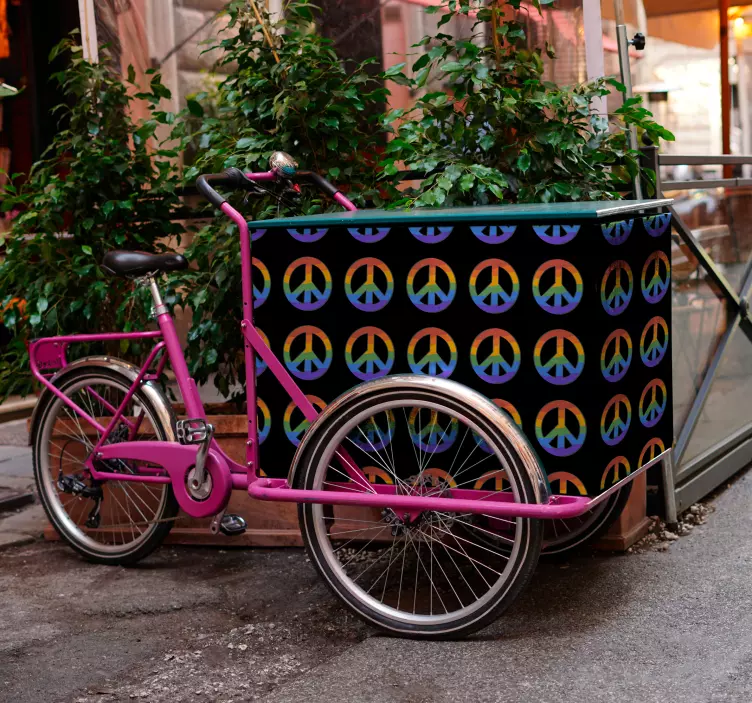 Fredsdesign klistermærke til ladcykel - TenStickers