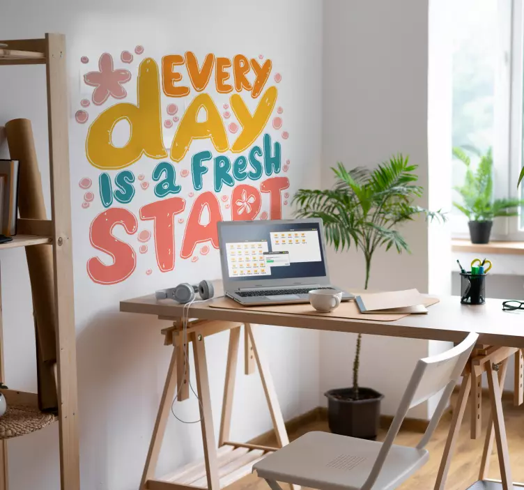 Frisk start motivation wallsticker - TenStickers