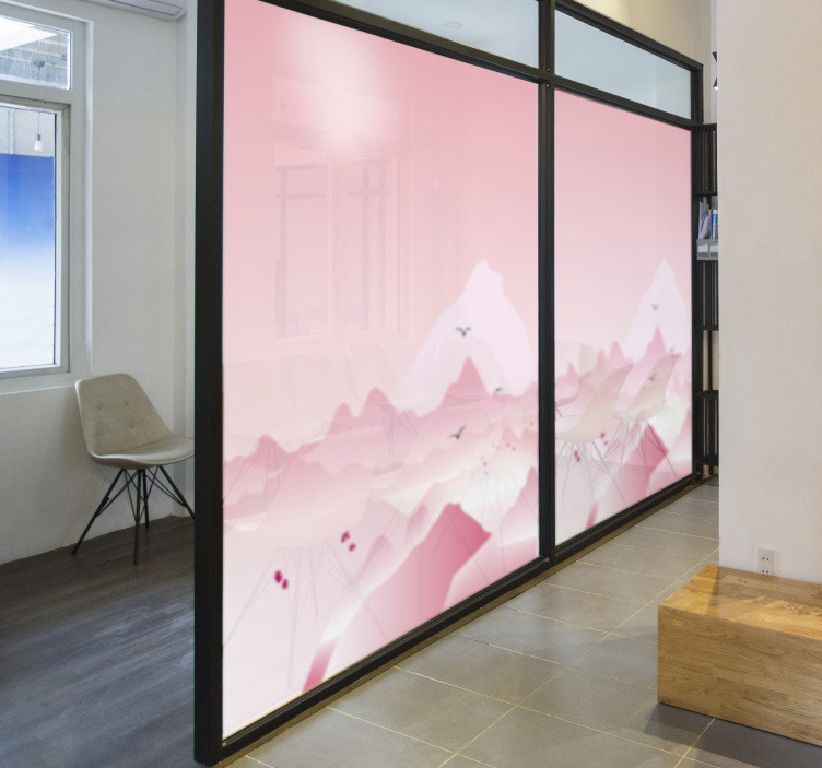 Frostet kontor vindue klistermærke - TenStickers