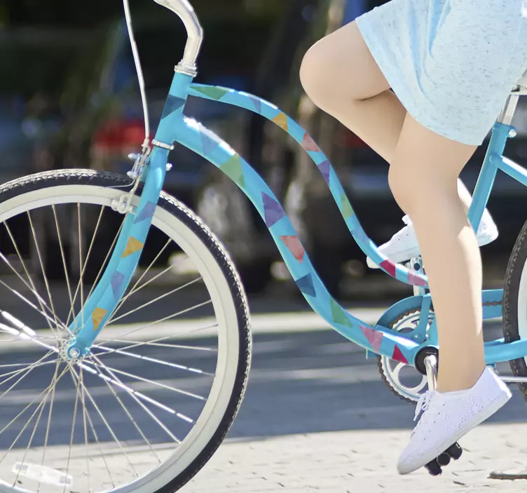 I fuld farve Klistermærke til cykel - TenStickers