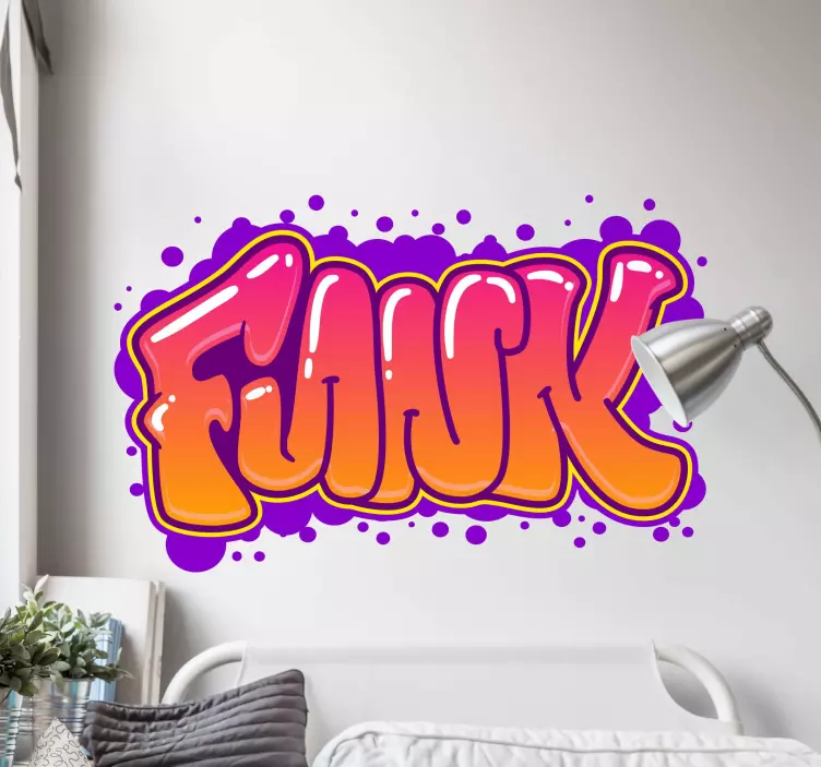 Funk graffiti væg klistermærke - TenStickers