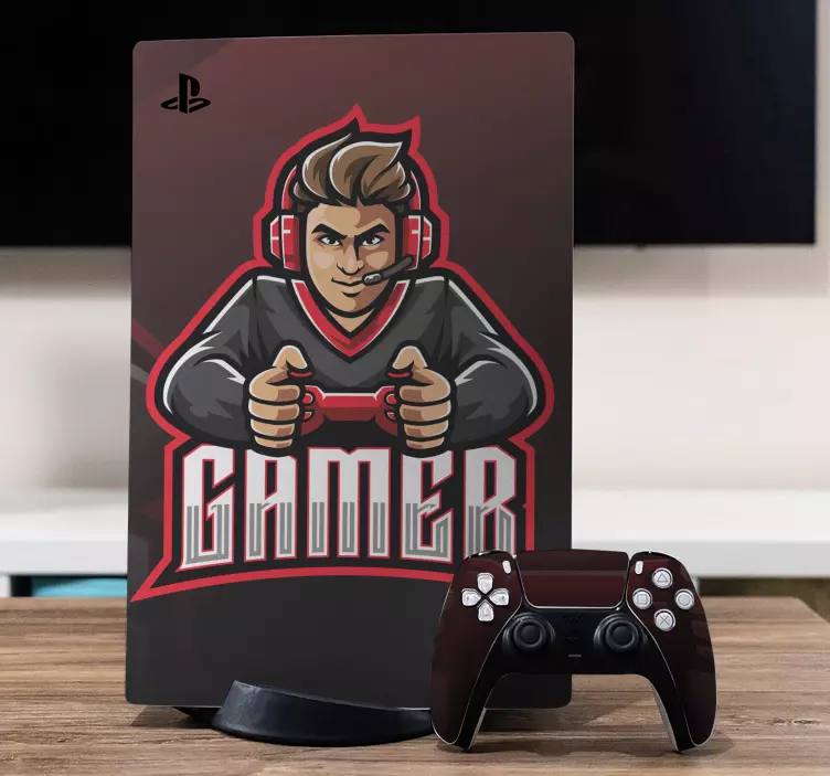 Gamer esport logo skabelon playstation mærkat - TenStickers