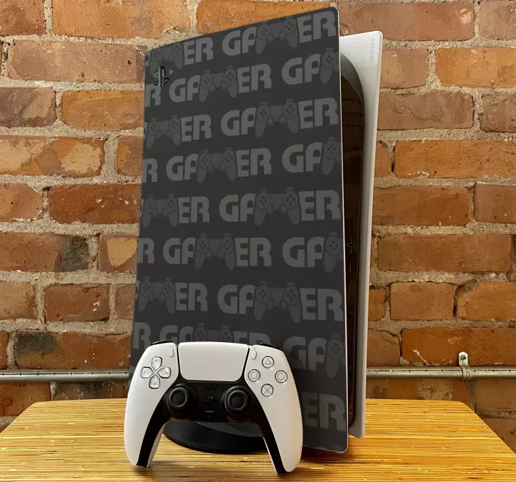 Gamer logo ps5 vinyl klistermærke - TenStickers