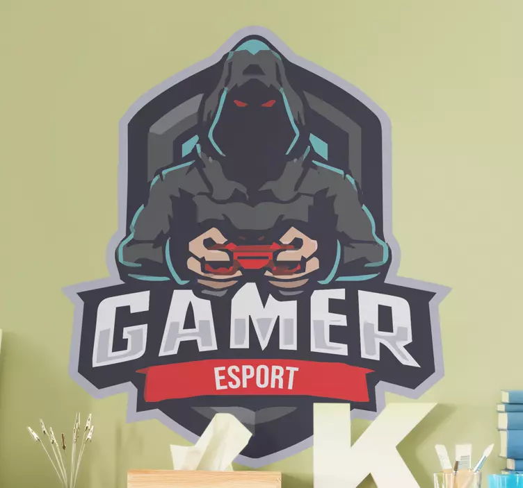 Gamer maskot logo playstation klistermærke - TenStickers