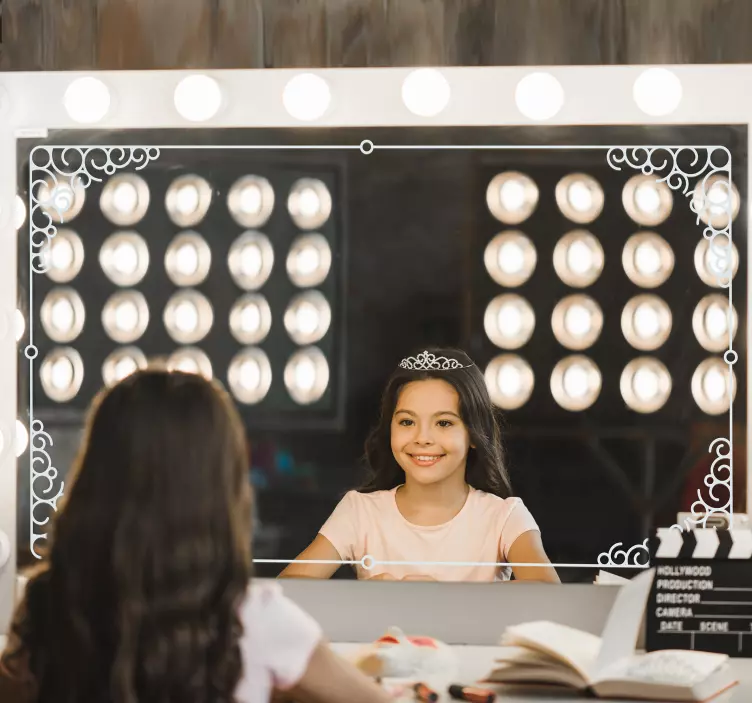 Gammel ramme spejl vinyl klistermærke - TenStickers